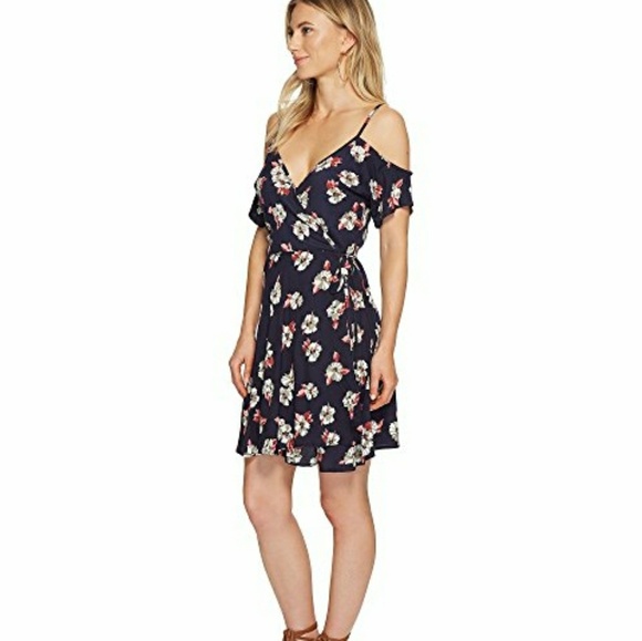 Angie Cold Shoulder Wrap Dress - Picture 3 of 4